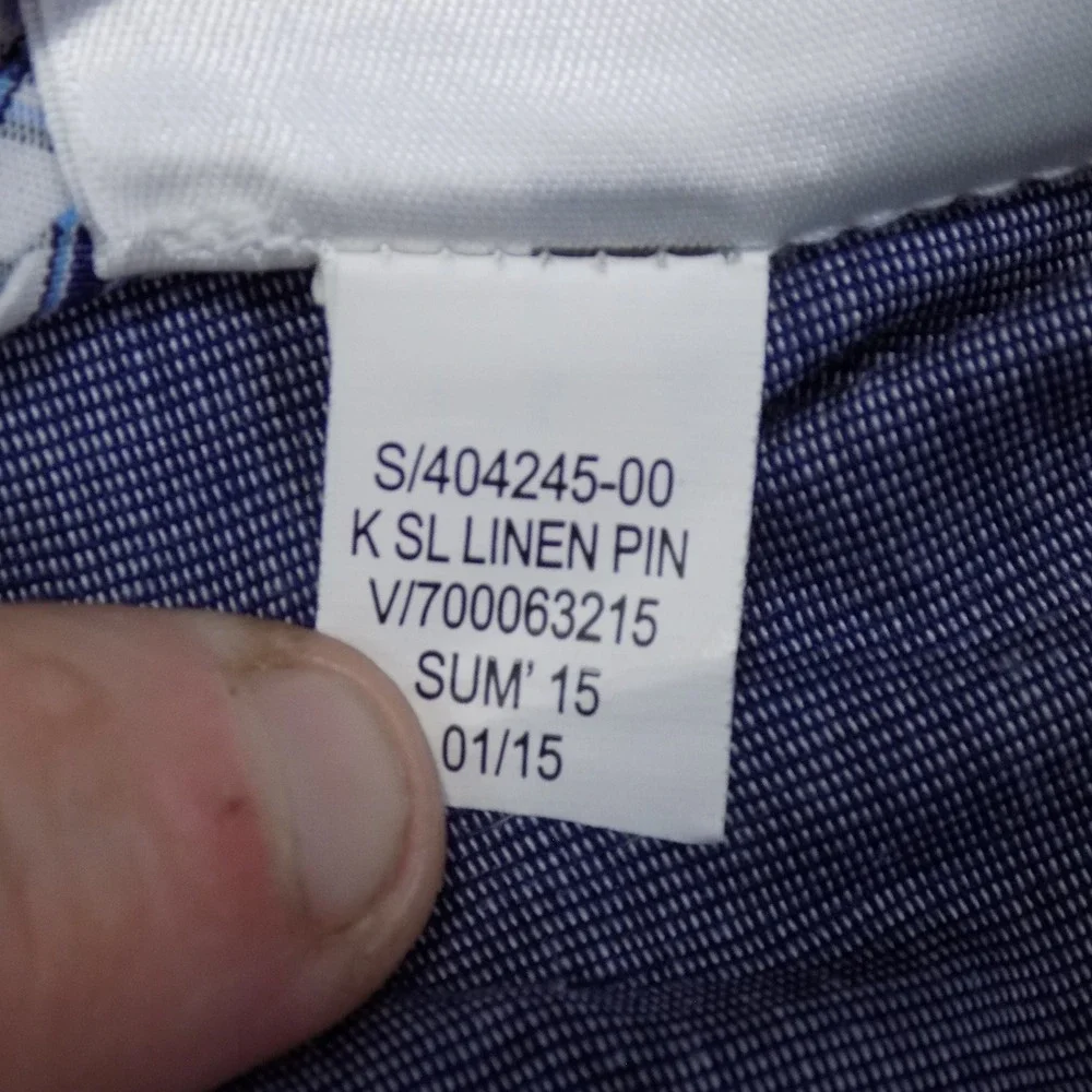 Banana Republic Kentfield Pant Mens 33x30 Blue Pinstripe Summer Preppy Casual